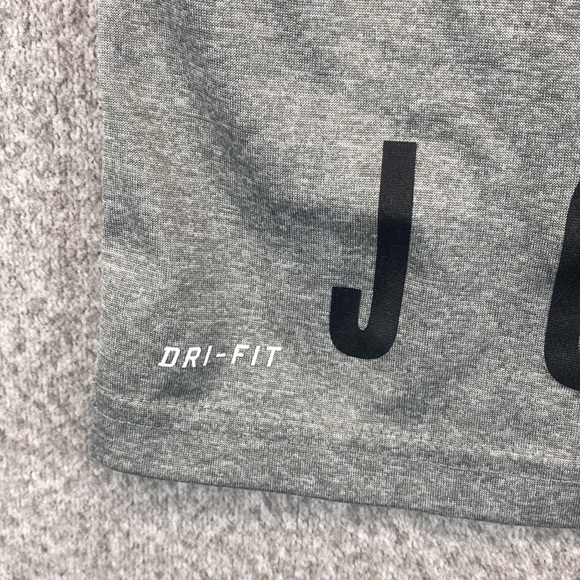 Nike Dri Fit Air Jordan tee long sleeve child’s L gray basketball quick dry - Picture 7 of 11